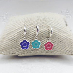 Pendientes mini flor colores
