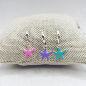 Pendientes mini estrella de mar esmaltada
