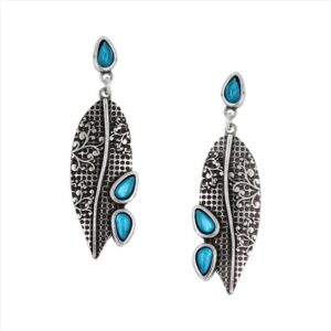Pendientes pluma con cristales