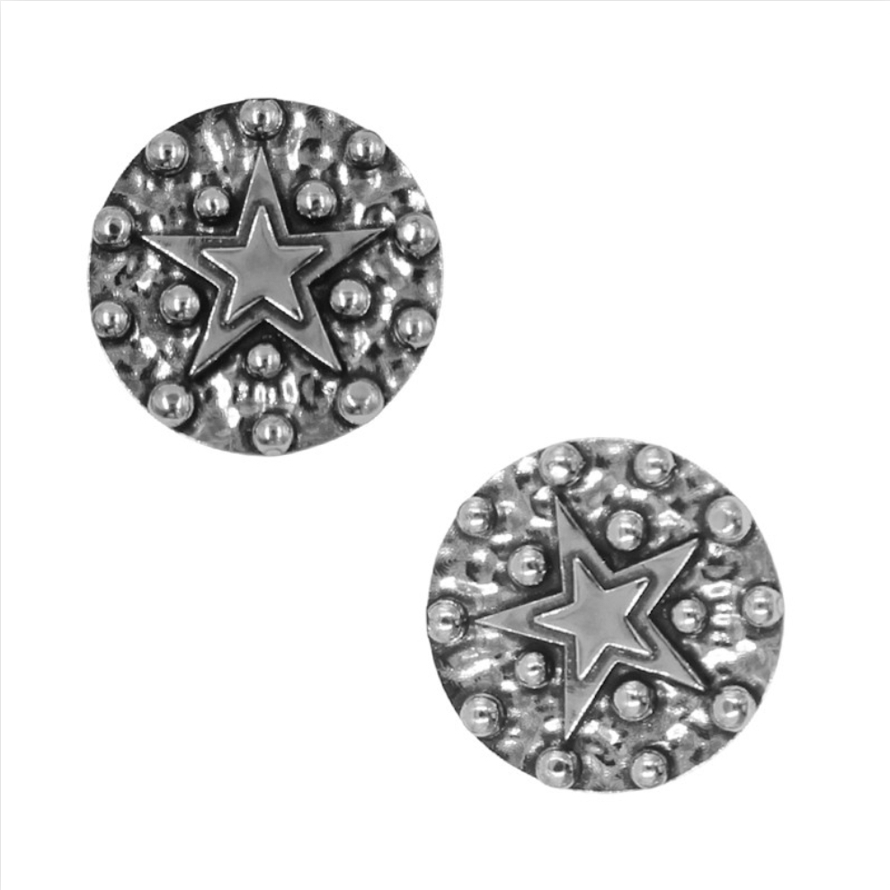 Pendientes redondo con estrella