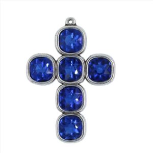 Colgante cruz cristal