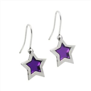 Pendientes de estrellas con cristal espejado