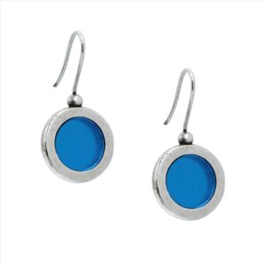 Pendientes redondos con cristal espejado