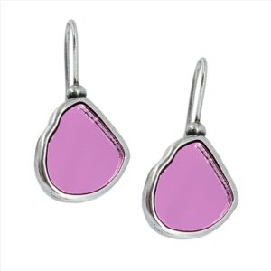 Pendientes triangulo irregular con cristal espejado