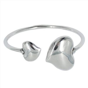 Pulsera rígida corazones lisos