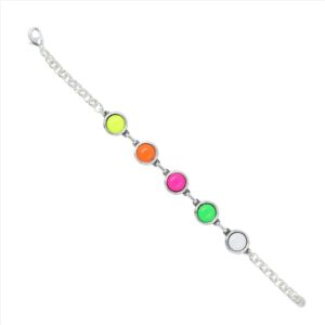 Pulsera de cadena con piezas fluor