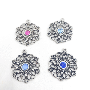 Colgante mandala con cristal