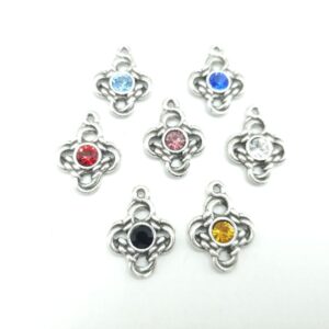 Colgante de hilo mandala con cristal