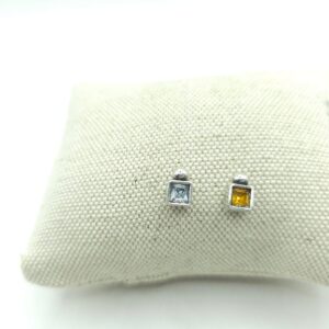Pendientes cristal cuadrado