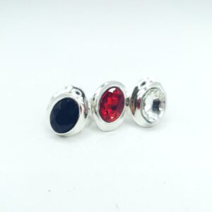 Anillo de cristal ovalado liso