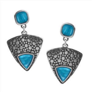 Pendientes de triangulo invertido con color