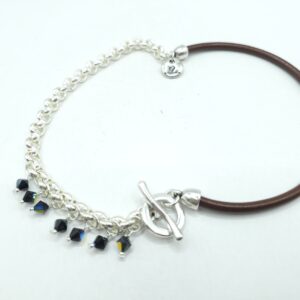 Collar cuero y c5 con tupis