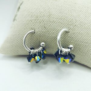 Pendientes aros con cristal