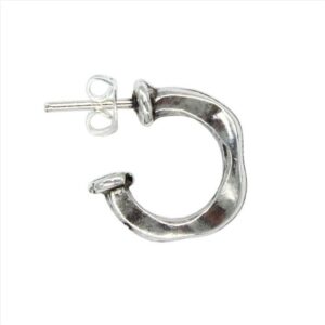 Pendientes aro irregular machacado
