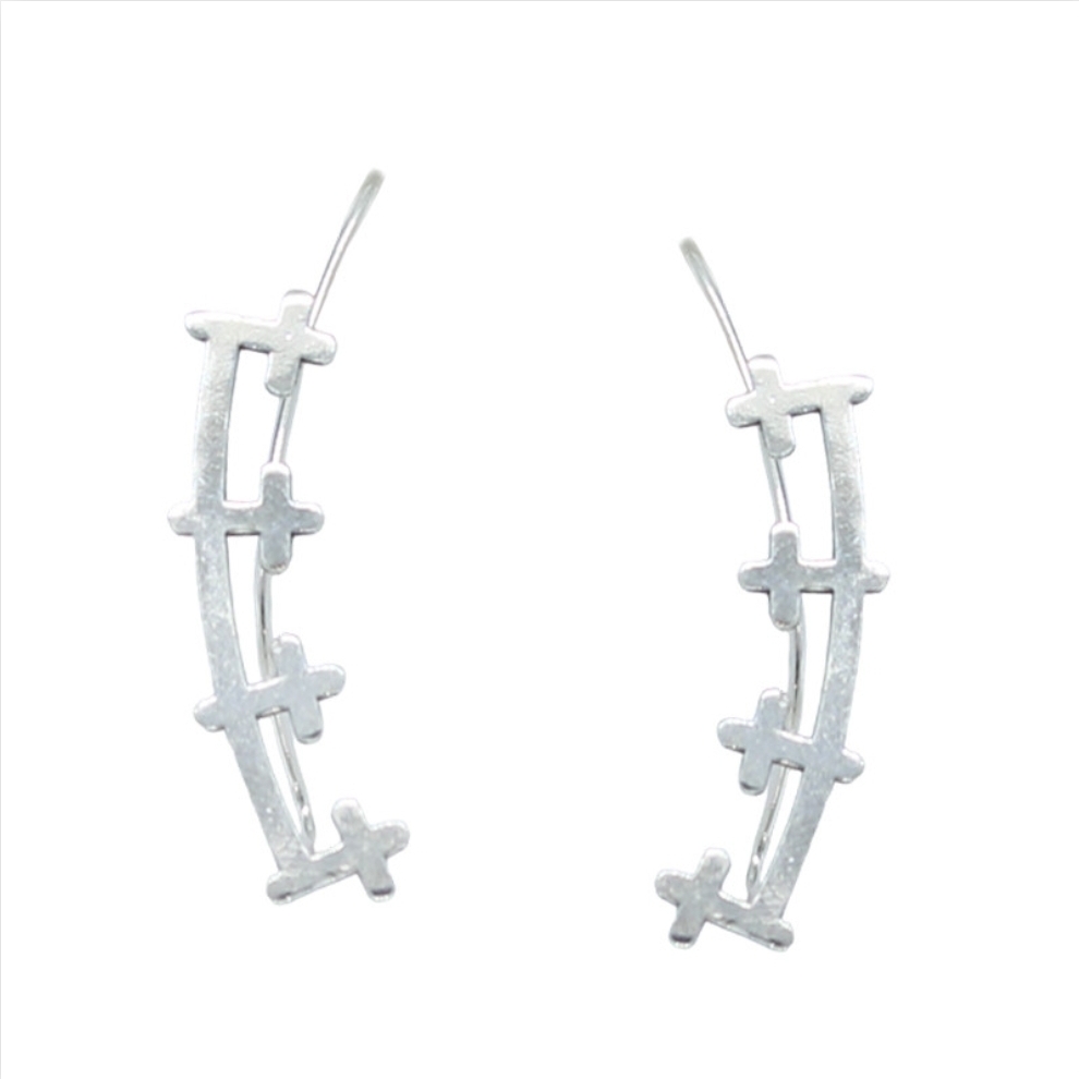 Pendientes trepadores de cruces
