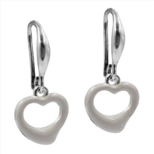 Pendientes gipy con mini corazon esmaltado