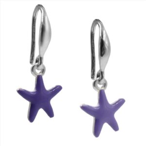 Pendientes gipy con mini estrella de mar esmaltada