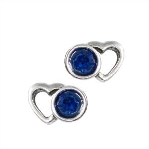 Pendientes corazon con cristal