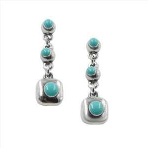 Pendientes cuadrados esmaltados largos
