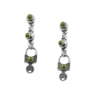 Pendientes candados esmaltados largos