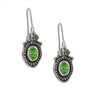 Pendientes gipy indios alargados con cristal oval