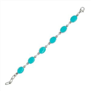 Pulsera con piezas ovaladas con color