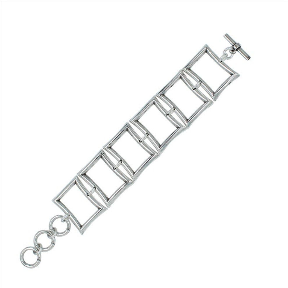 Pulsera de eslabones cuadrados