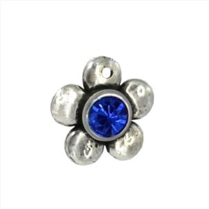 Colgante de flor con cristal
