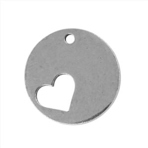 Colgante redondo corazon hueco