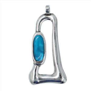 Colgante rectangular con cristal