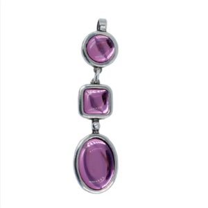 Colgante triple geometrias con cristal
