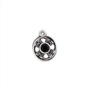 Colgante redondo greca con cristal