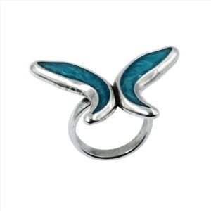 Anillo mariposa con color
