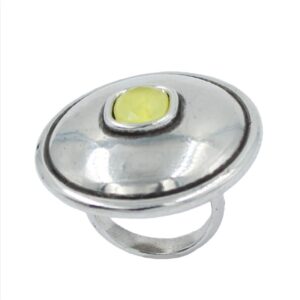 Anillo redondo con cristal