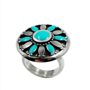 Anillo mandala margarita con esmalte