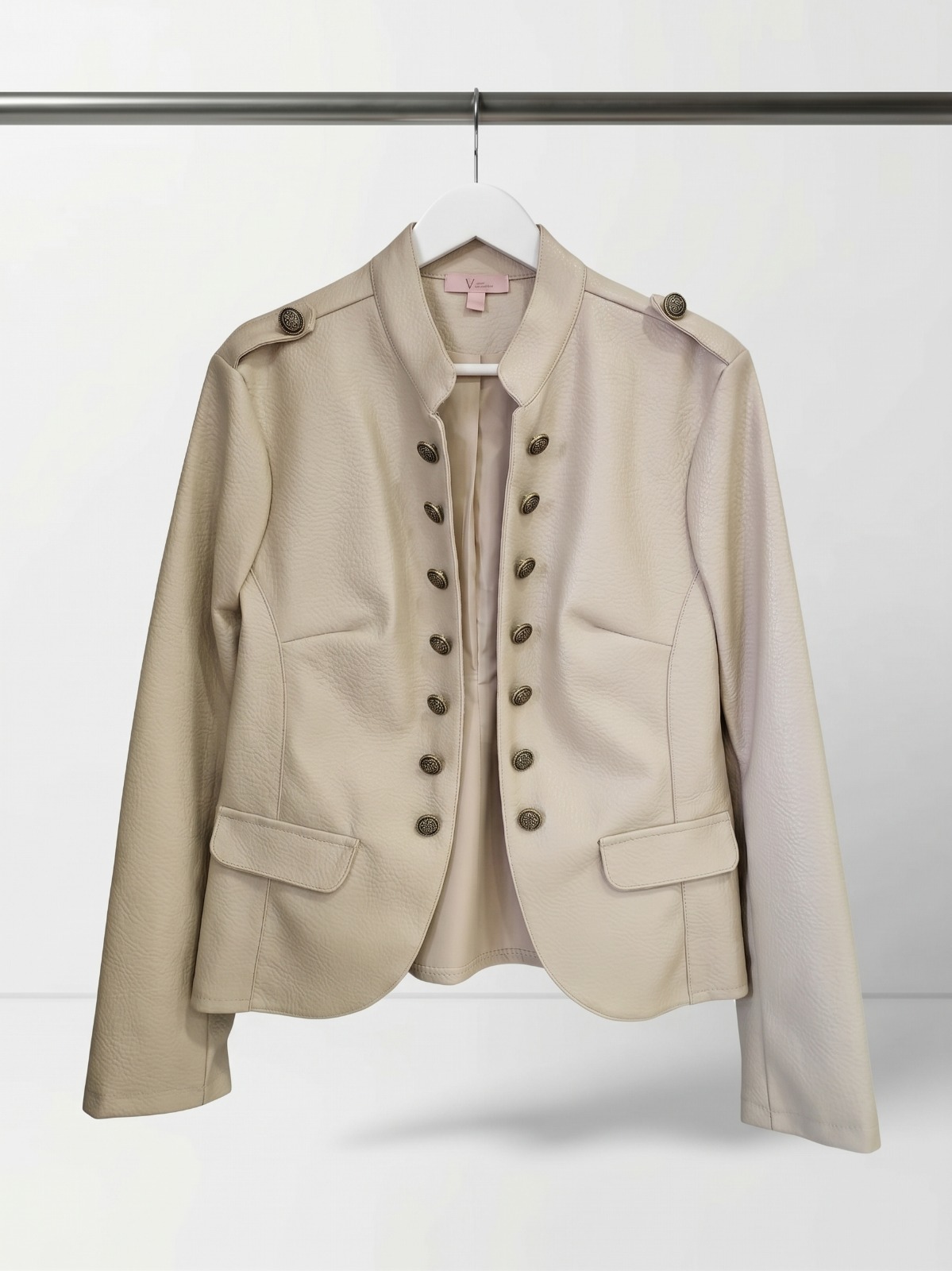 Chaqueta polipiel Napoleon con botones - Imagen 4