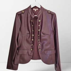 Chaqueta polipiel Napoleon con botones