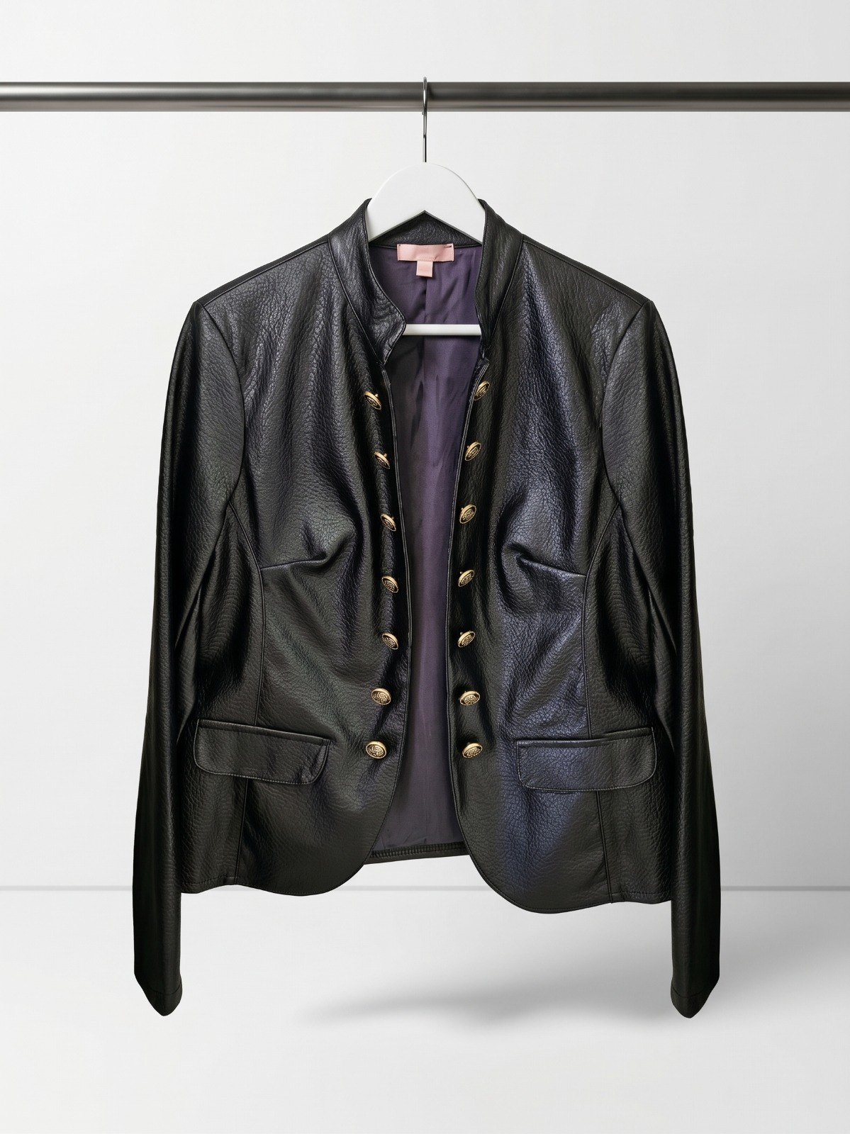 Chaqueta polipiel Napoleon con botones - Imagen 2