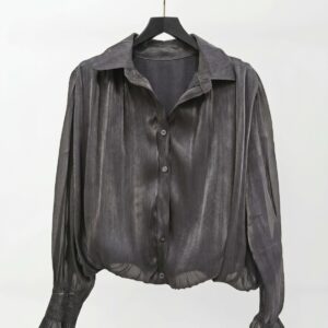 Camisa plisada botones delante