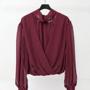 Camisa transparente cruzada