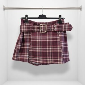 Falda pantalon cuadros con cinturon
